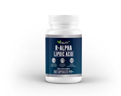 R - Alpha Lipoic Acid 300mg | 60 Capsules | 1 - Month Supply | Antioxidant, Mitochondrial & Blood Sugar Support - Vitality Supplements