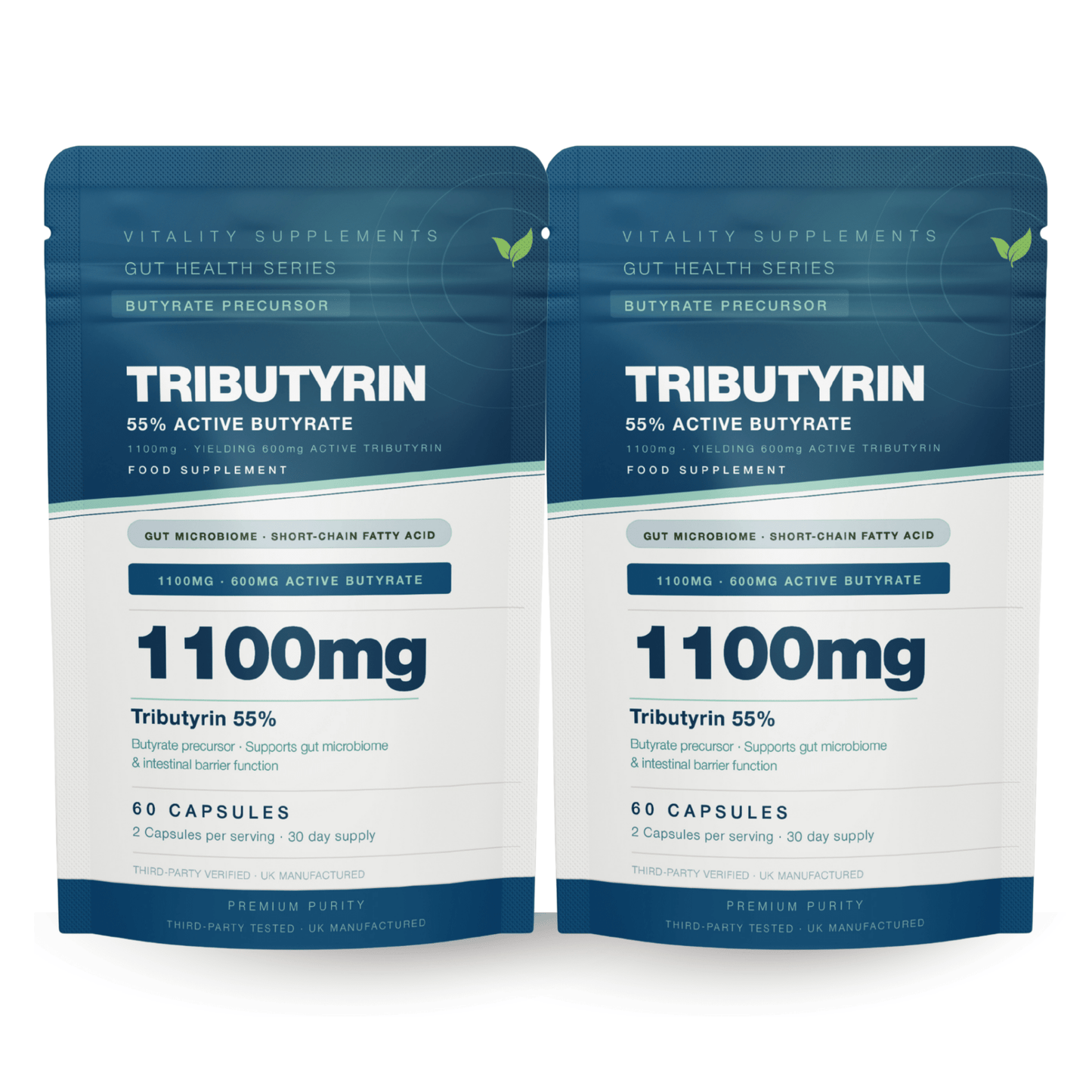 Tributyrin 1100mg Capsules – 600mg Active Tributyrin - Vitality Supplements