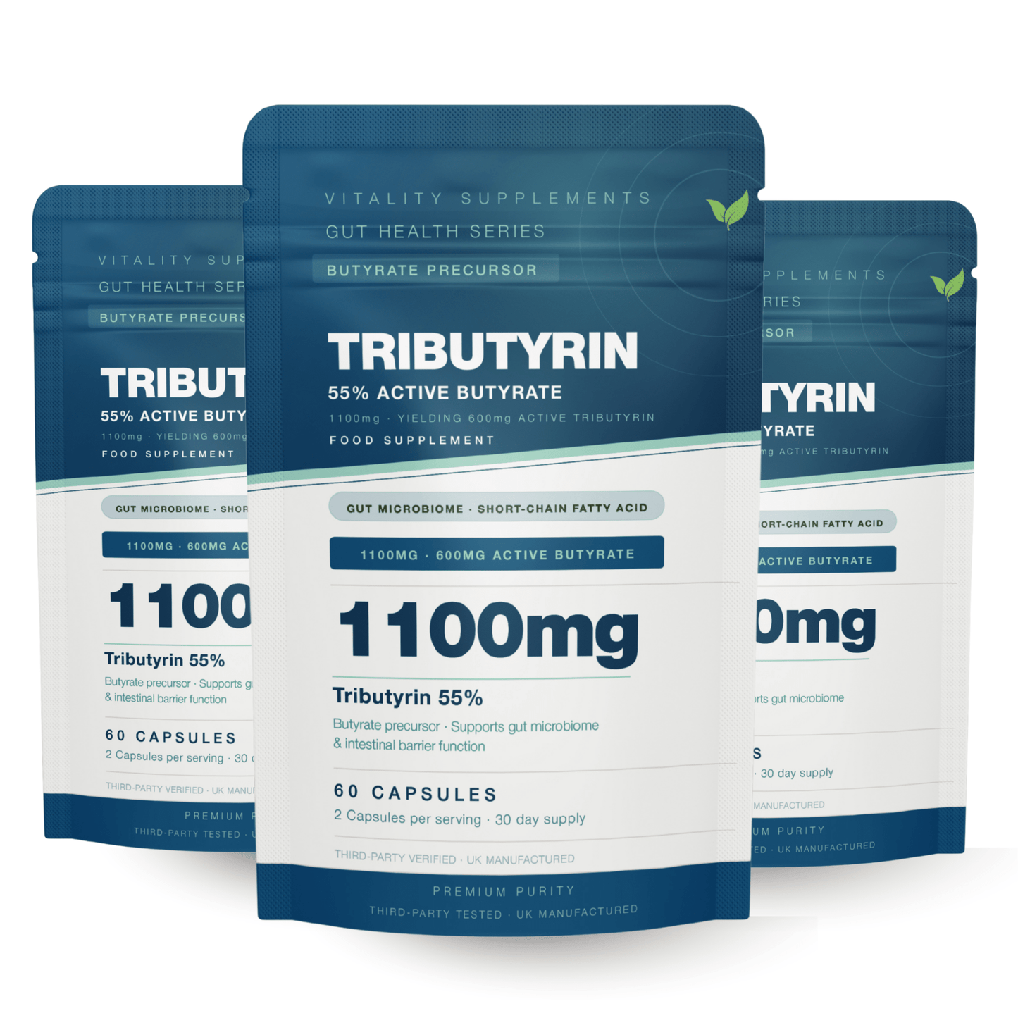 Tributyrin 1100mg Capsules – 600mg Active Tributyrin - Vitality Supplements