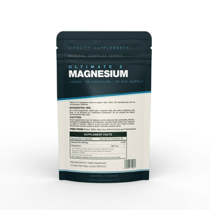 Ultimate 8 Magnesium 1000mg – Complete Multi - Form Support – 60 Capsules (1 Month Supply) - Vitality Supplements