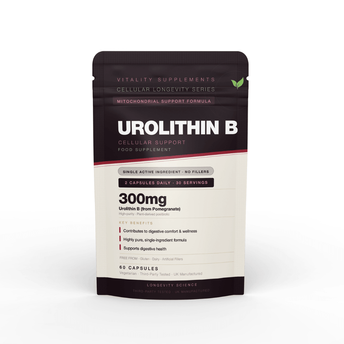 Urolithin B Capsules | 300 mg | Cellular Health & Muscle Function | 60 Vegan Capsules - Vitality Supplements