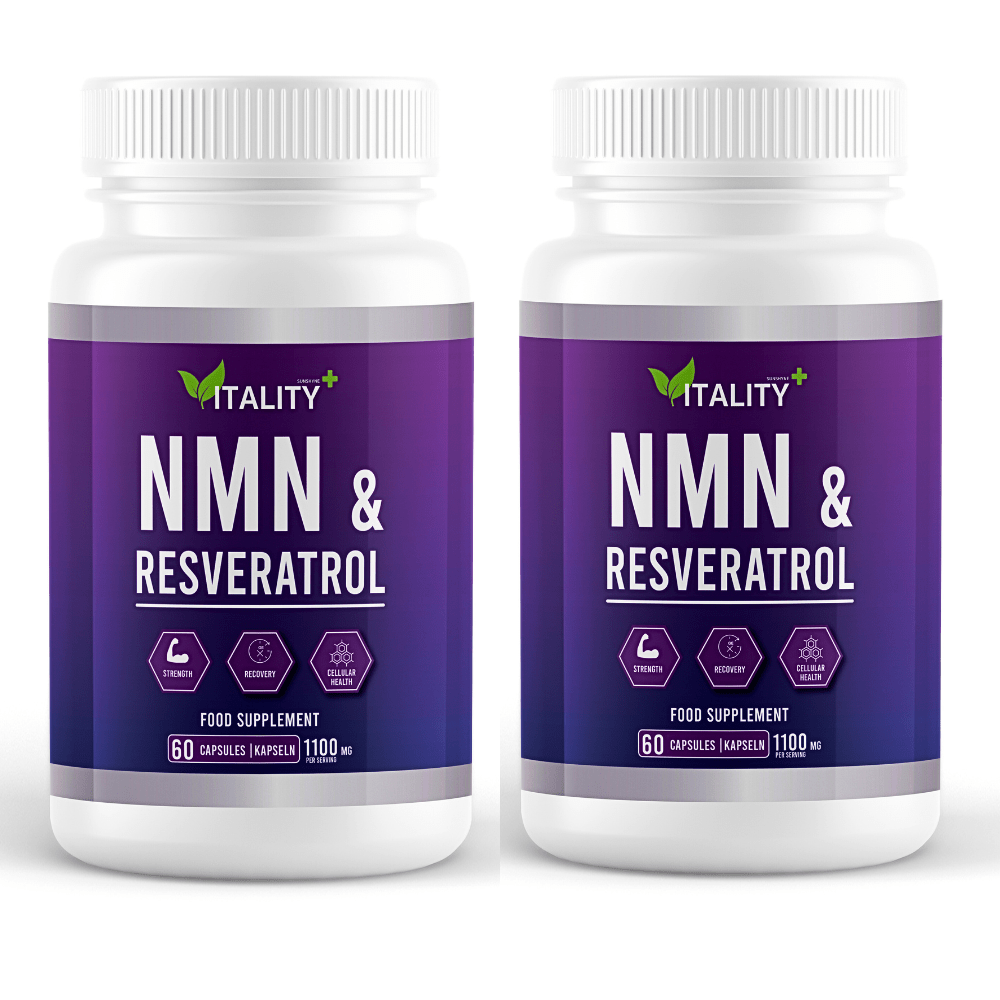 NMN & Resveratrol | 120 Capsules | 2 Months Supply | NAD+ | 1100mg ...