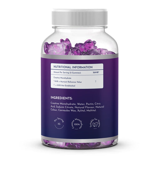 Creatine Monohydrate Gummies | 3g Creatine per Serving | 2 Months Supply - Vitality Supplements