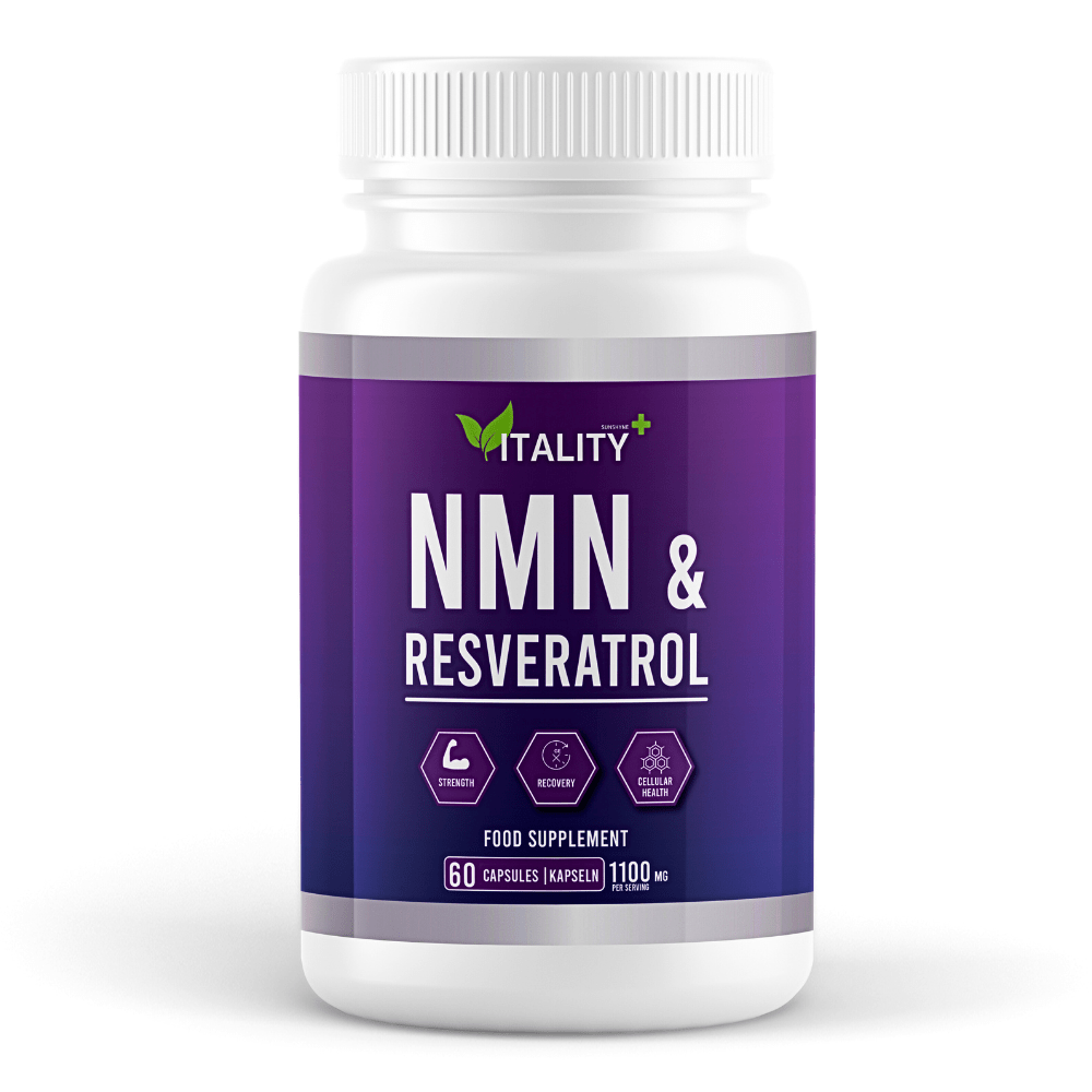 nmn resveratrol nad+ supplement capsules