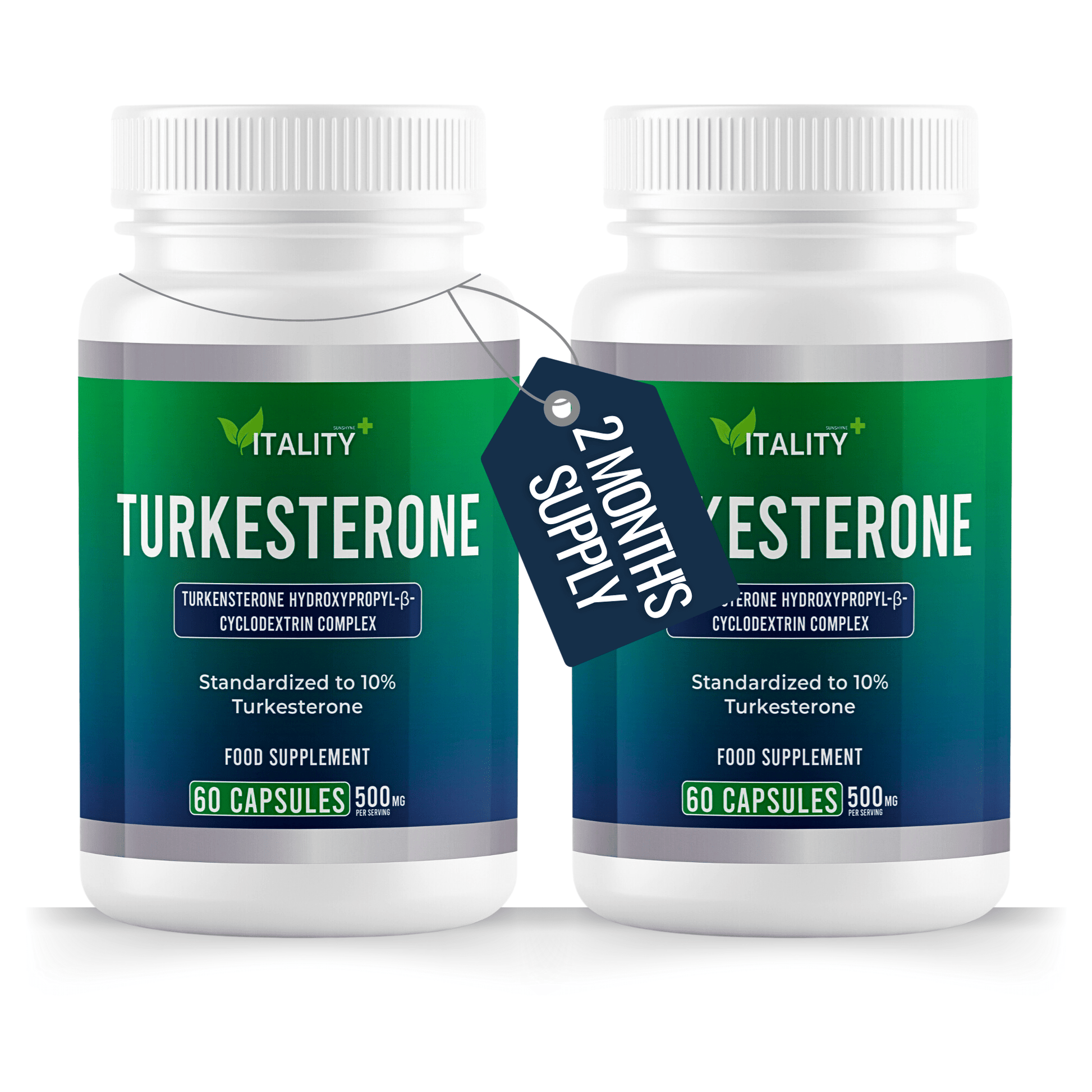 High Strength Turkesterone 500mg | 60 Capsules | 2 Month Supply - Vitality Supplements