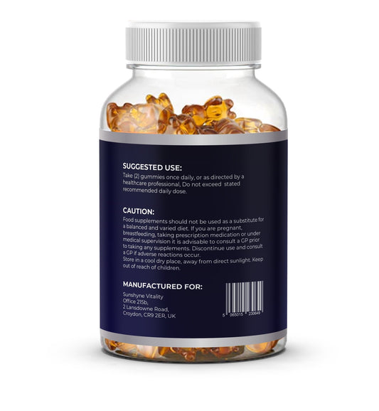 Max Strength Berberine HCl Gummies - Natural Blood Sugar Support & Metabolism Boost - 1 Months Supply - Vitality Supplements