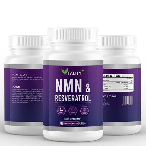 NMN & Resveratrol | 6 Months Supply | 360 Caps ules - Vitality Supplements
