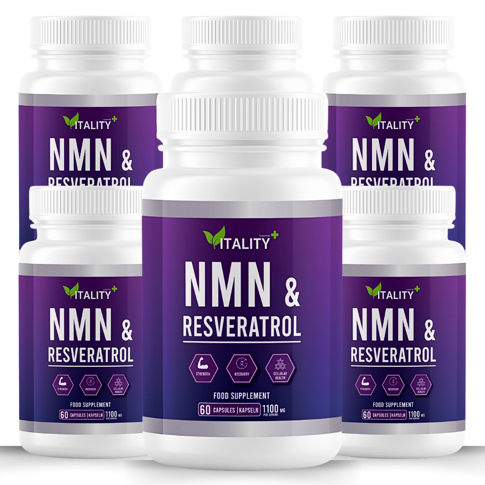 Anti-Aging NMN Supplement Resveratrol Longevity Booster Cellular Health Enhancer Pills
