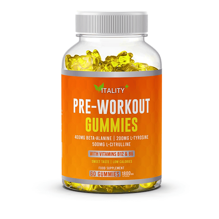 Pre-workout gummies energy supplements gym supplements beta alanine citrulline taurine