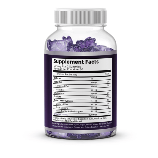 Premium Shilajit Gummies | 60 Gummies | 1-Month Supply - Vitality Supplements